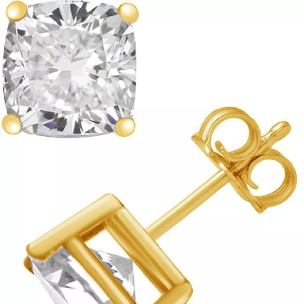 Anne Klein Diamond Gold Stud, NWT.